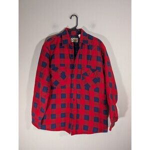 VGT Sports Afield Quilted Lined Flannel Shirt Jackert Mens Sz M Outdoor Shacket